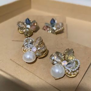 Homemade floral earrings